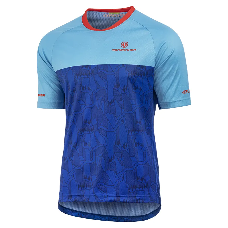 JERSEY SHORT SLEEVE ROUST MONDRAKER BY GIRO BLUE MOUNTAINS